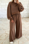 Polka Dot Plus Size Lounge Set