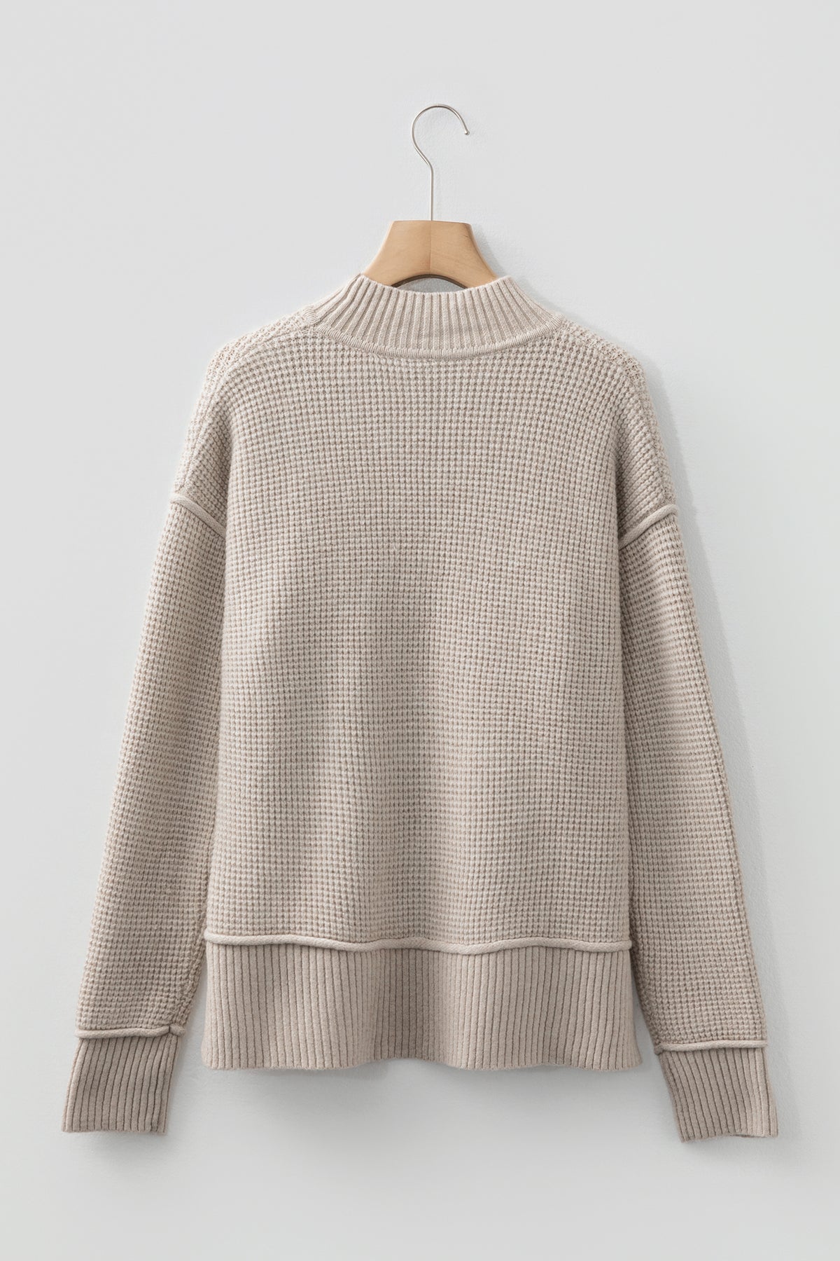 Gray Waffle Texture Sweater