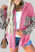Rose Red Leopard Western Shacket