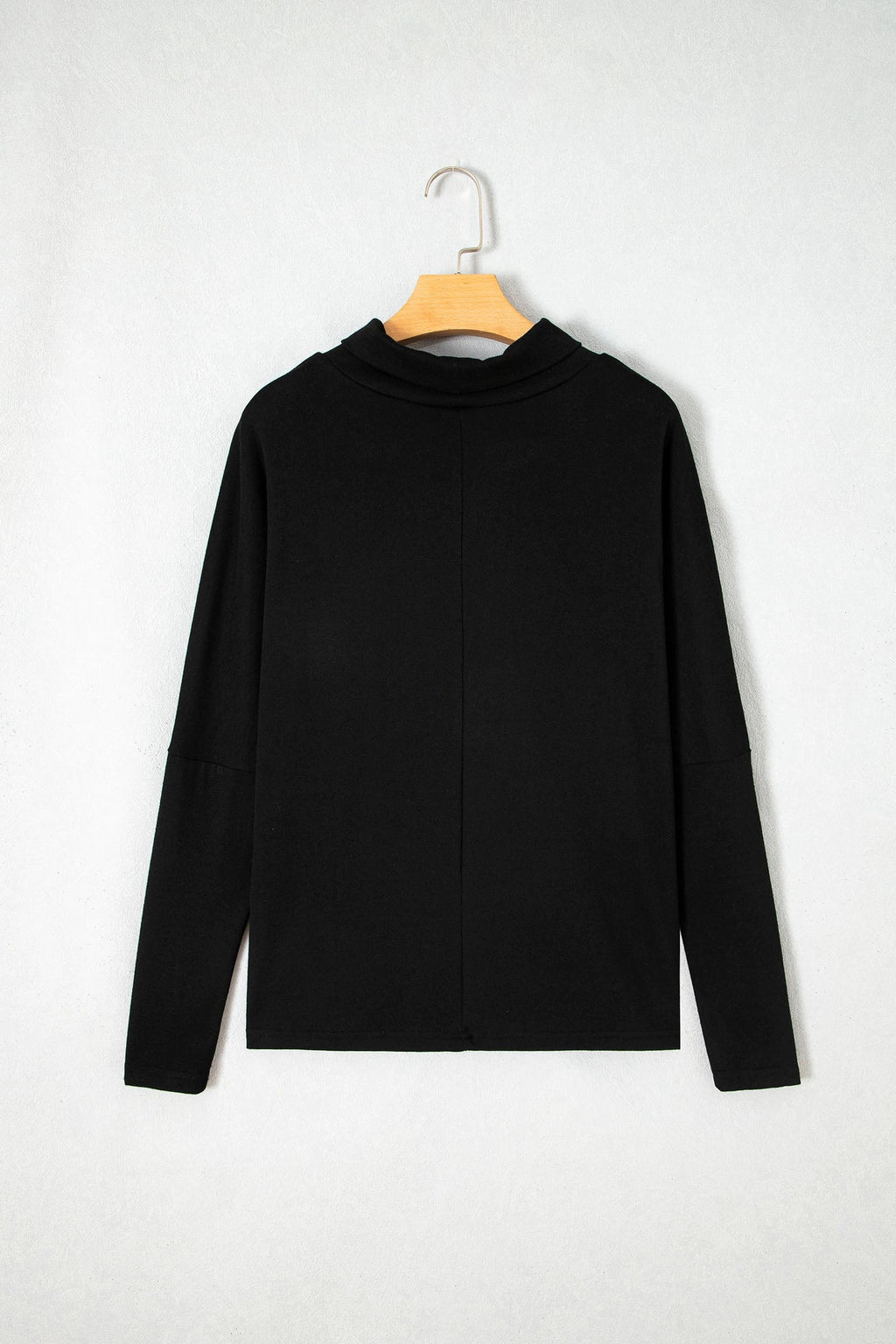 Solid Turtleneck Dolman Long Sleeve Top