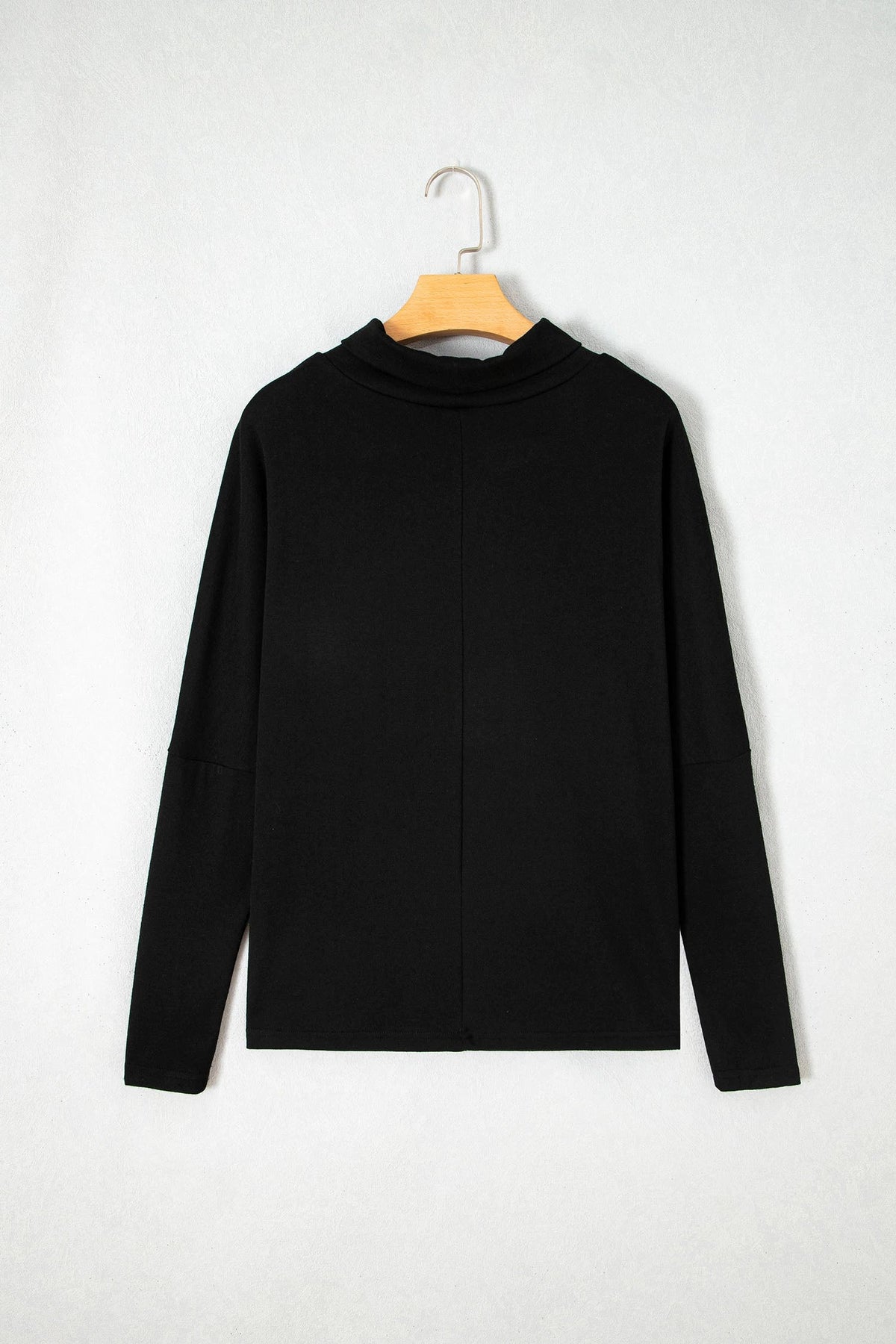 Solid Turtleneck Dolman Long Sleeve Top