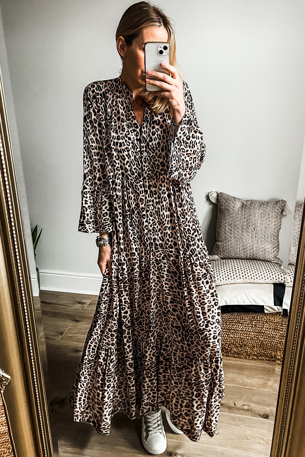 Leopard Print Maxi Dress