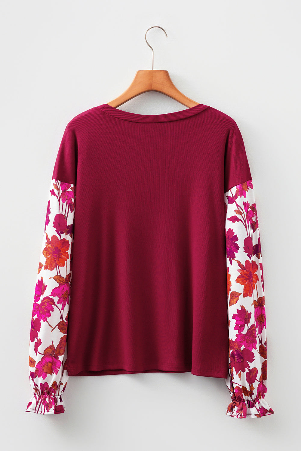 Floral Sleeve Long Sleeve Top
