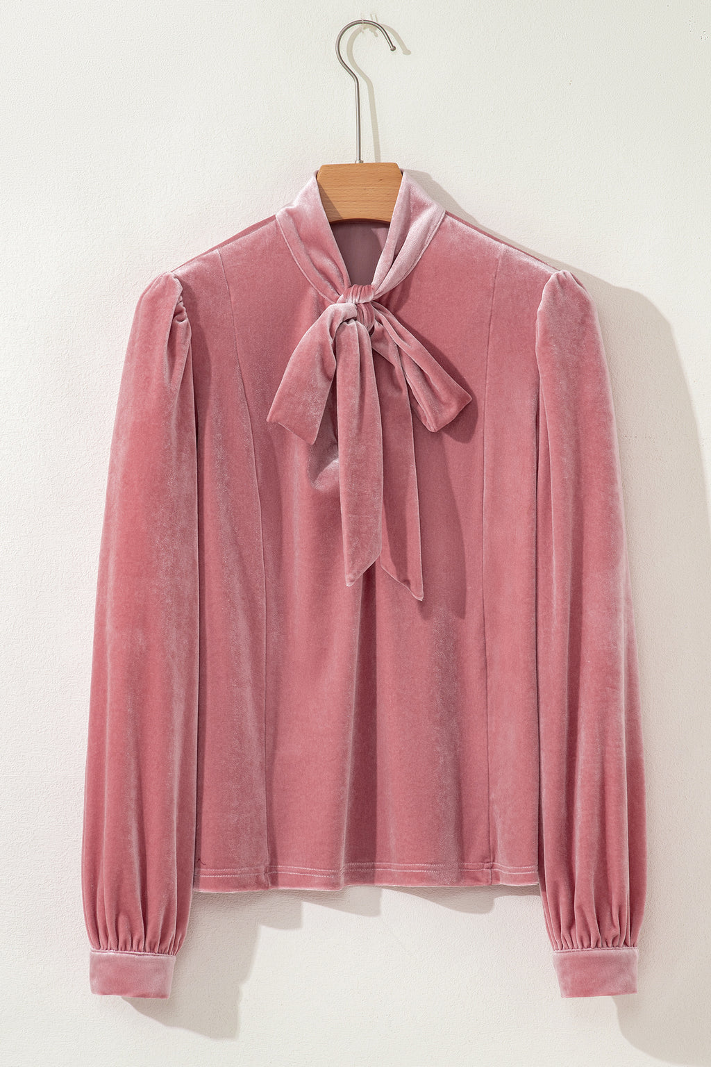 Fushia Velvet Bow Blouse