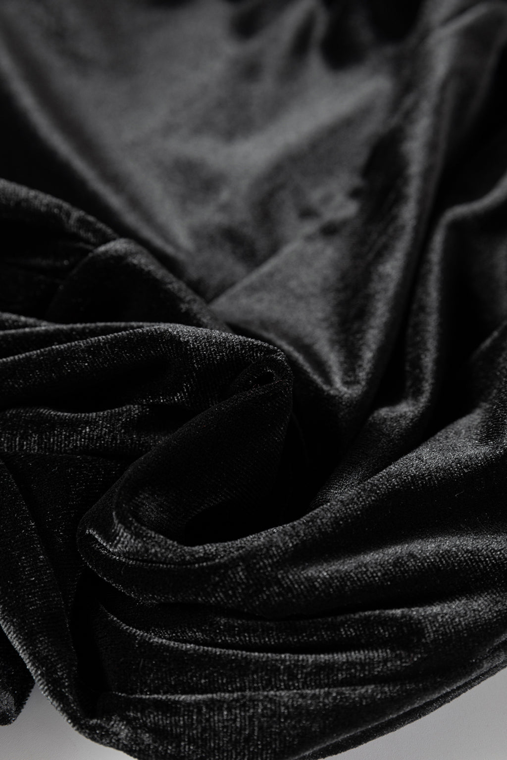 Black Velvet Drawstring Pants