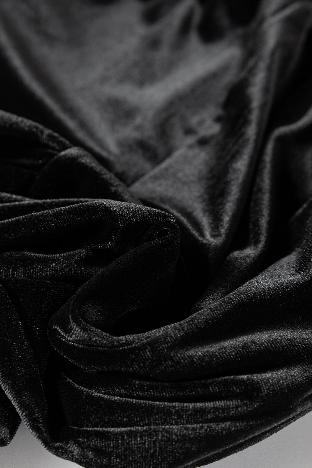 Black Velvet Drawstring Pants