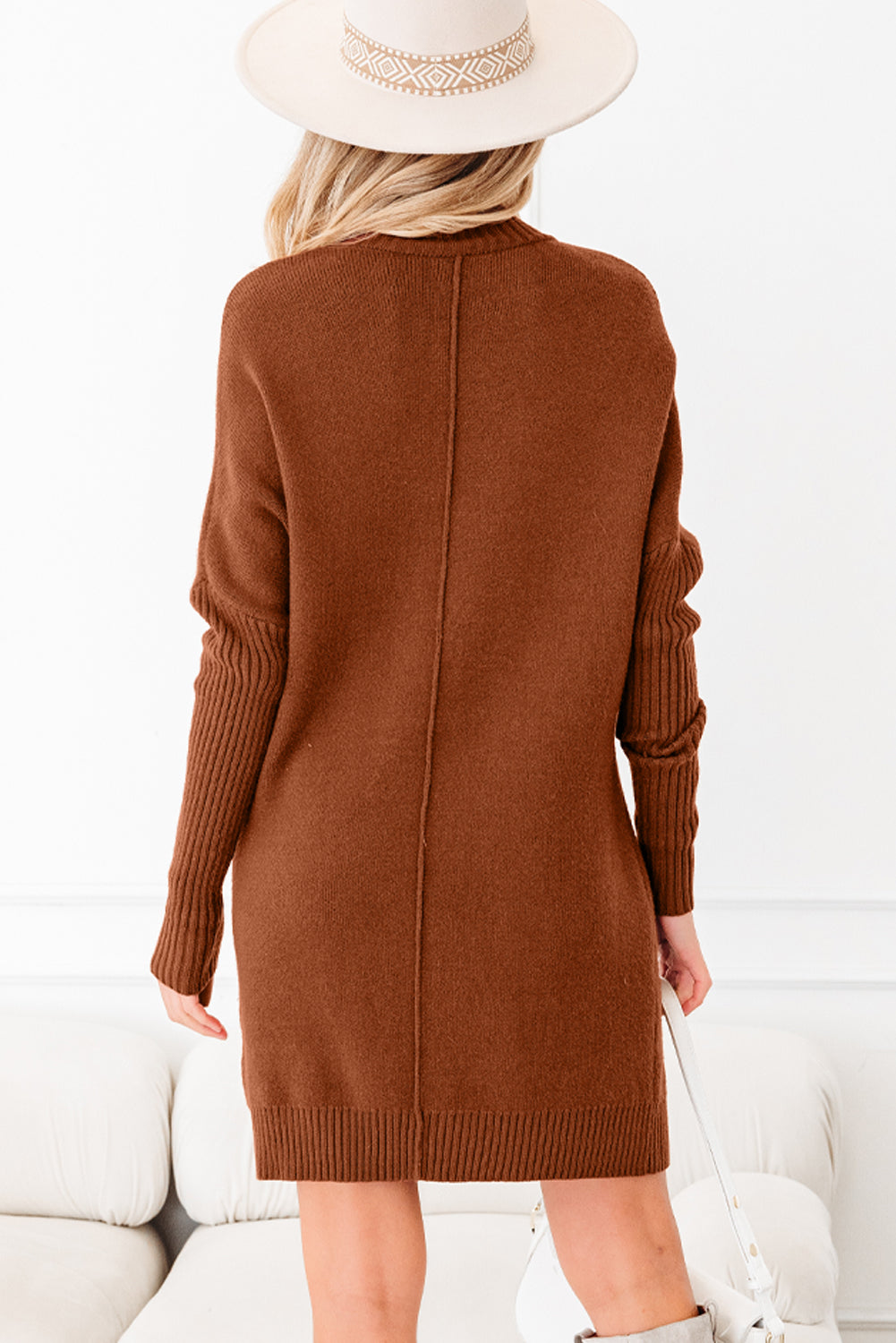 Sweater Dress with Front Pockets