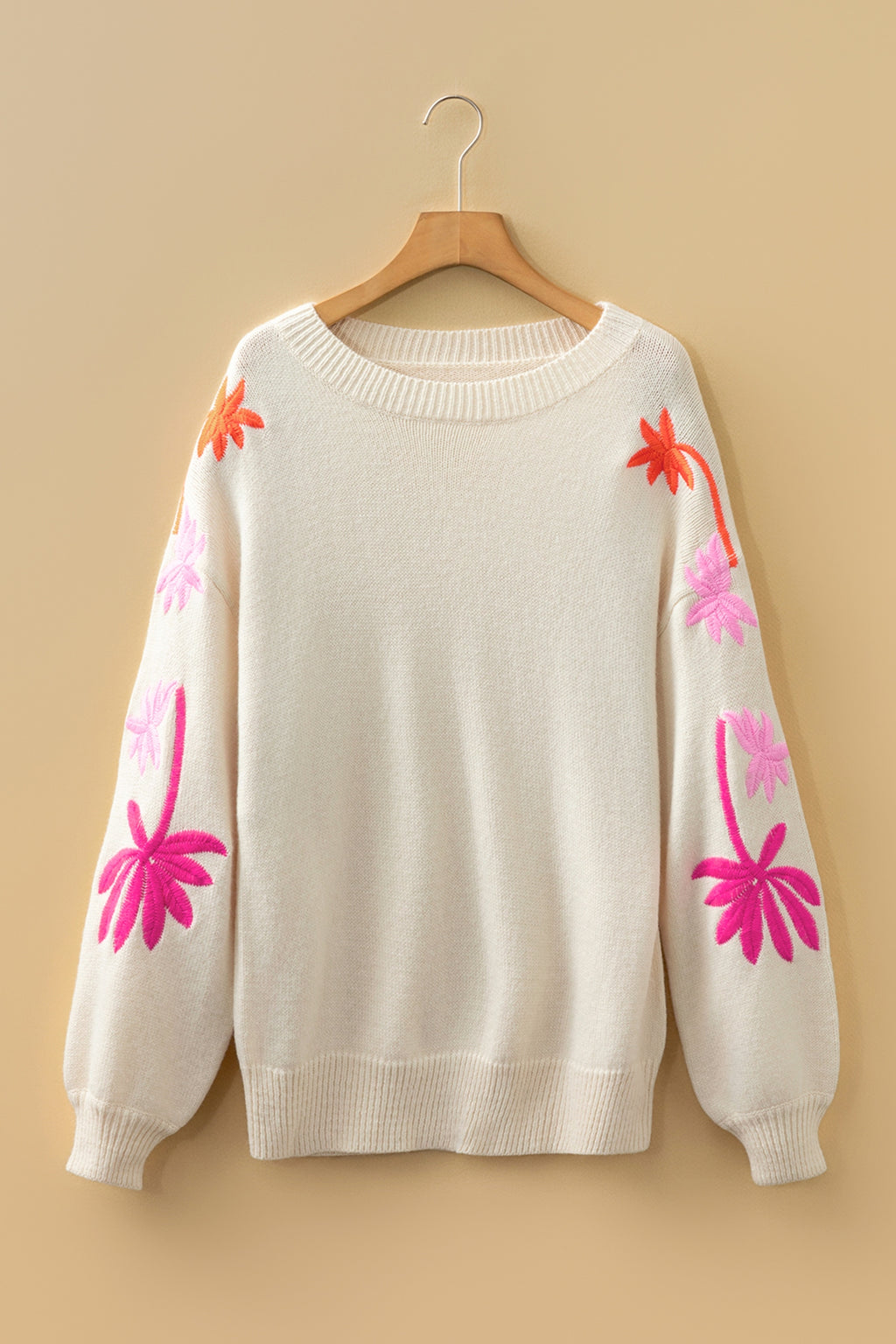 Floral Sleeve Sweater