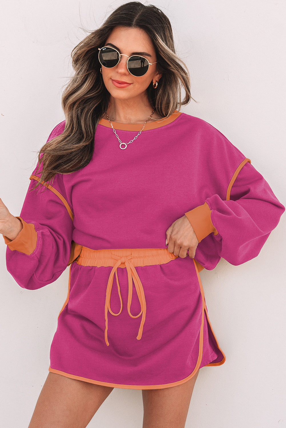 Evergreen Contrast Skort Set