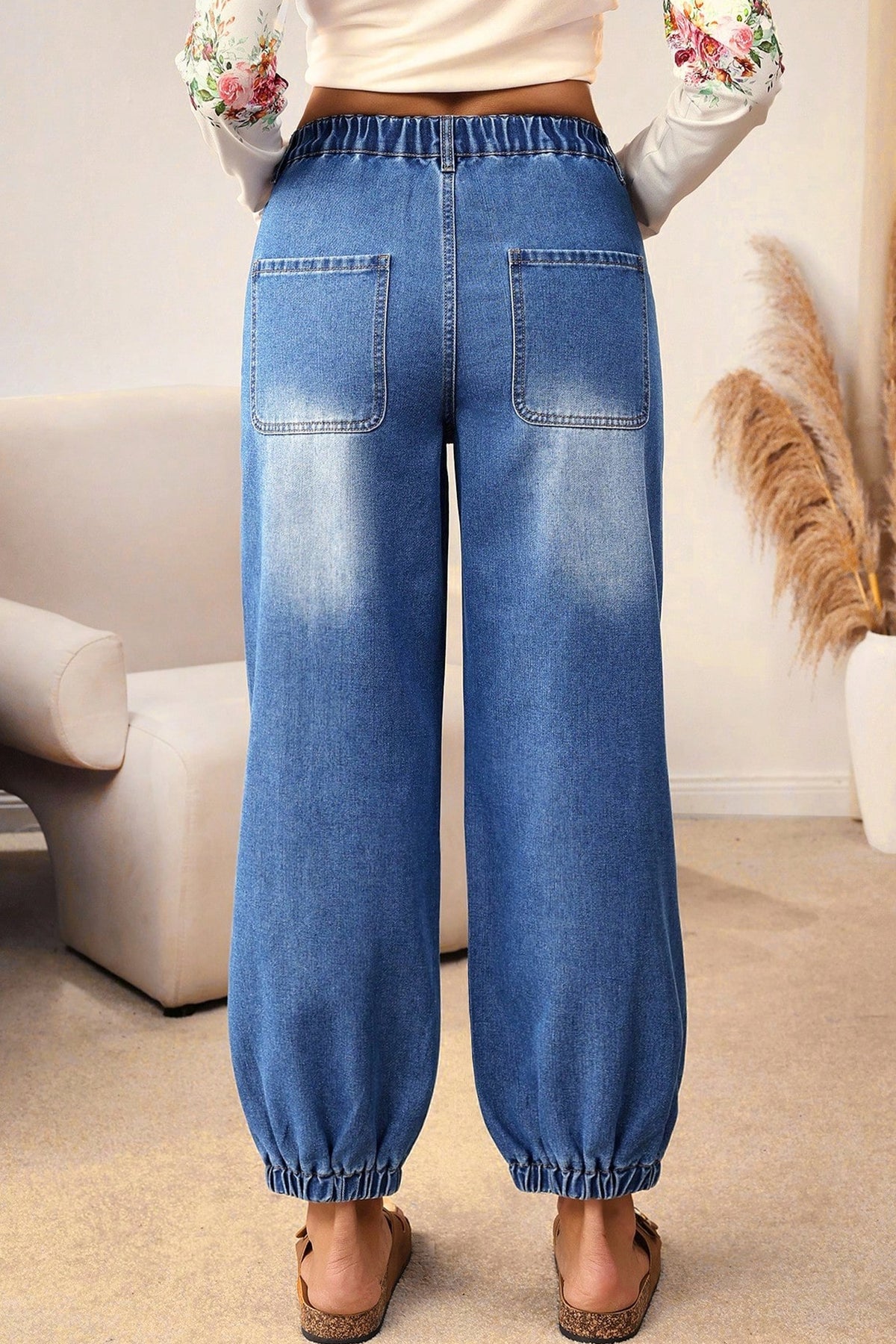 Four-Button Tapered Jeans