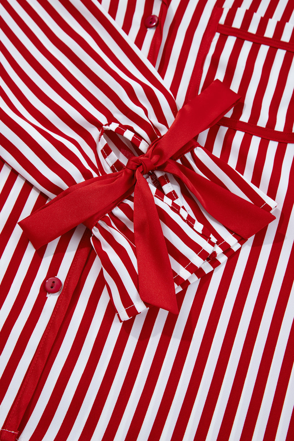 Red Stripe 2pcs Pajama Set
