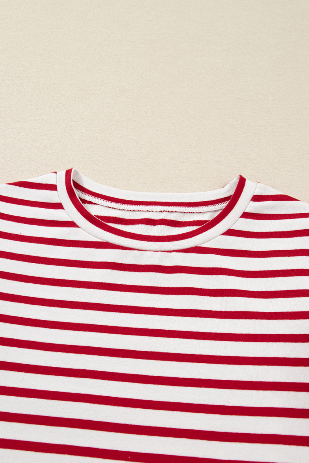 Red Stripe Long Sleeve Top