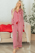 Red Stripe 2pcs Pajama Set