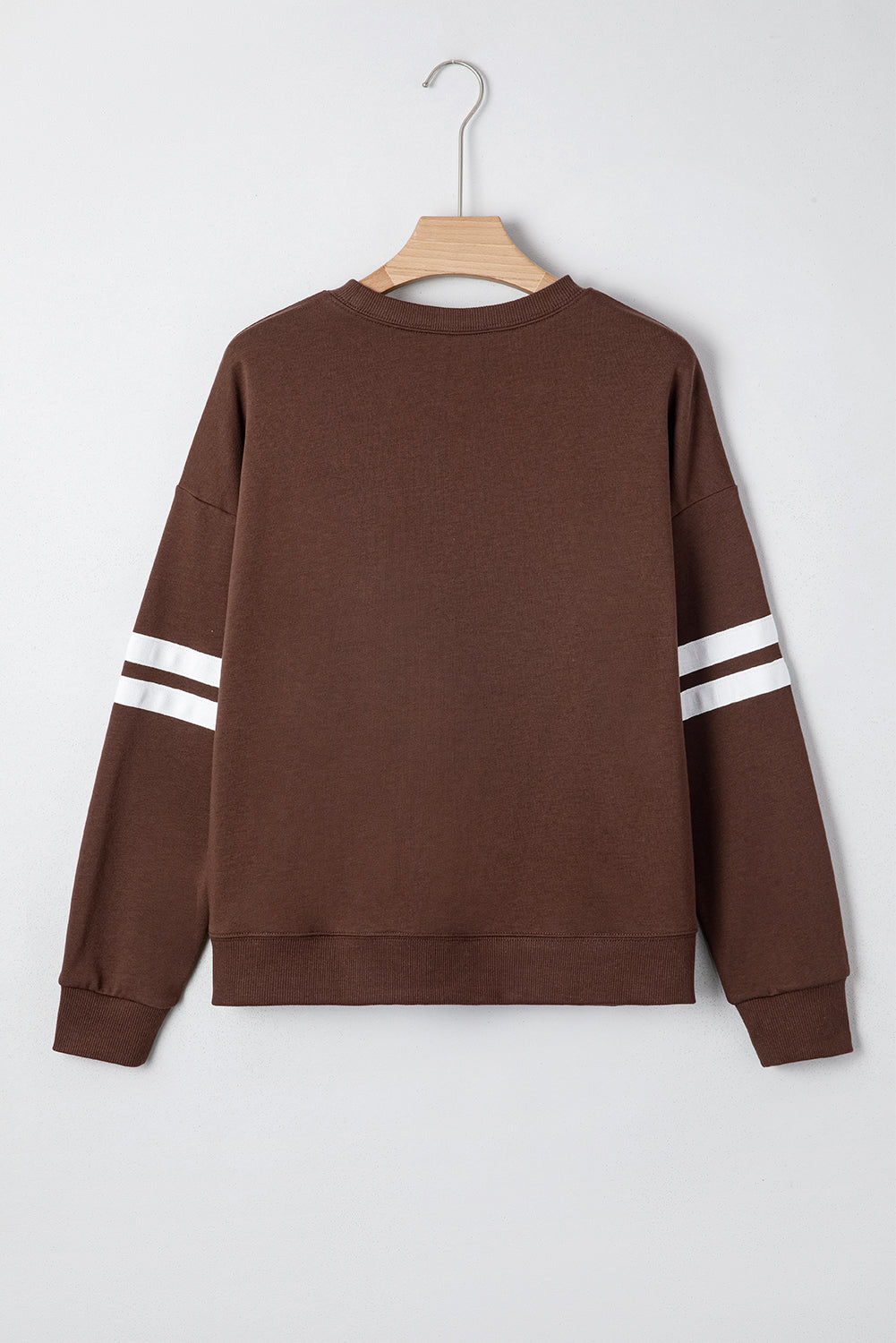 Tillandsia Purple Varsity Striped Sweatshirt
