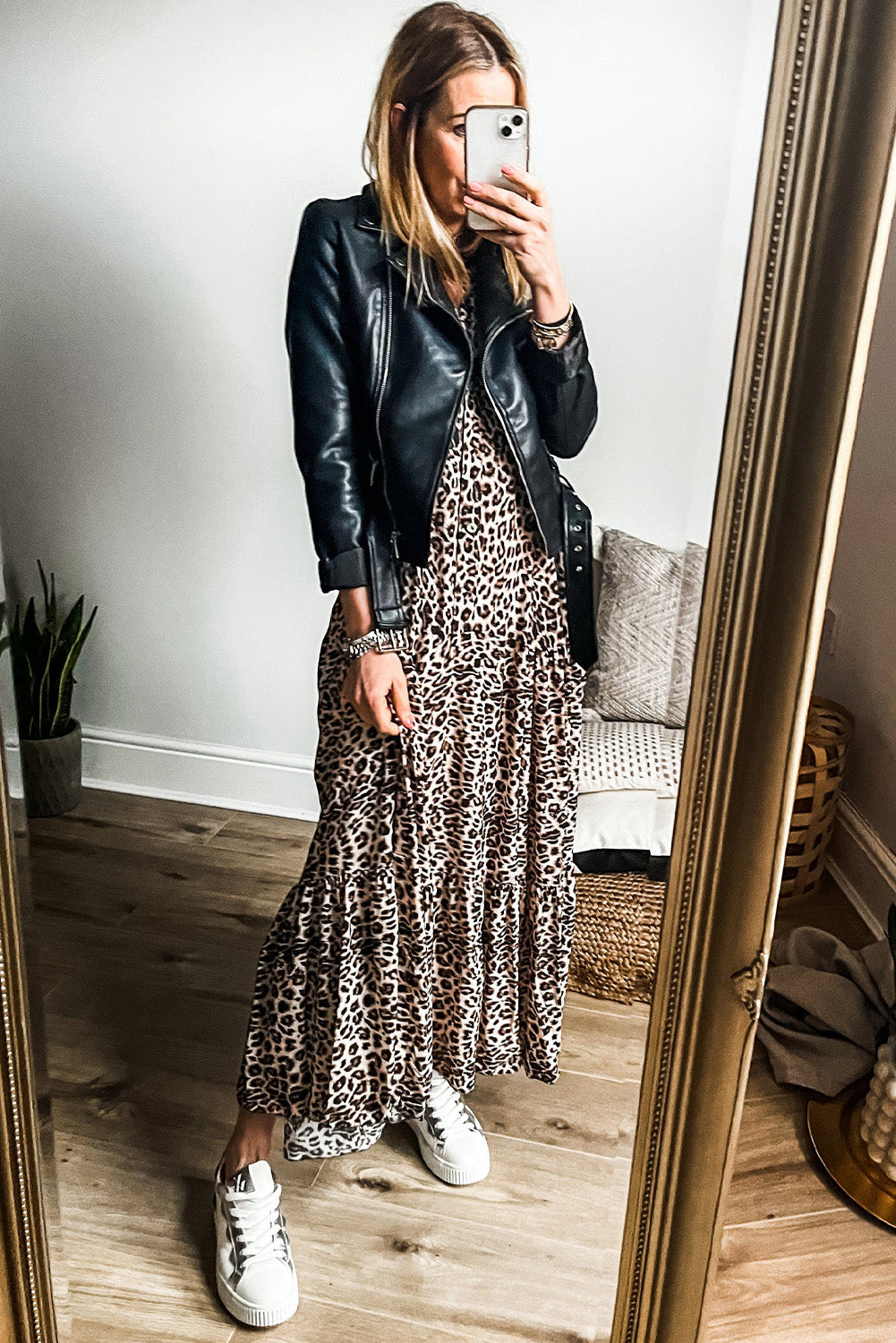 Leopard Print Maxi Dress