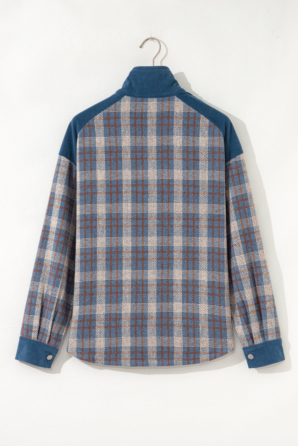 Gray Plaid Corduroy Jacket