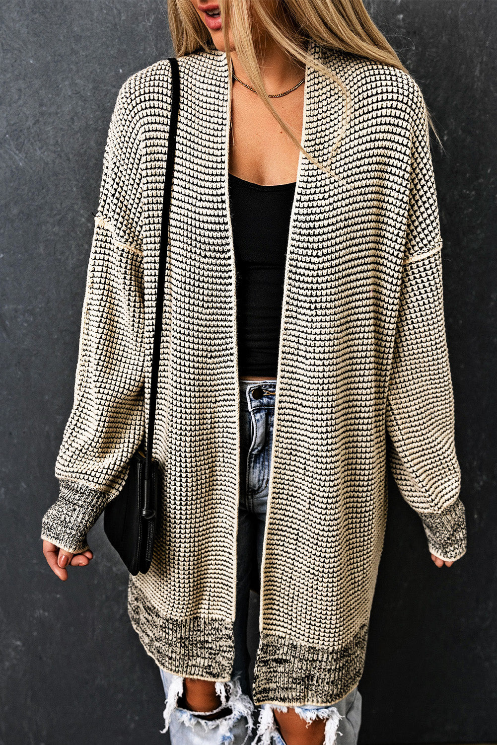 Long Open Front Cardigan