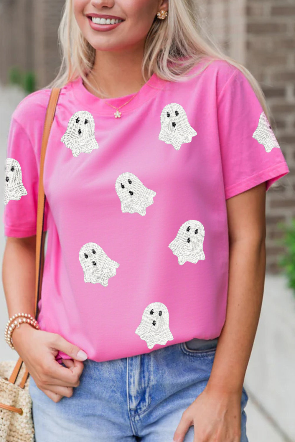 Sequin Ghost Graphic Tee