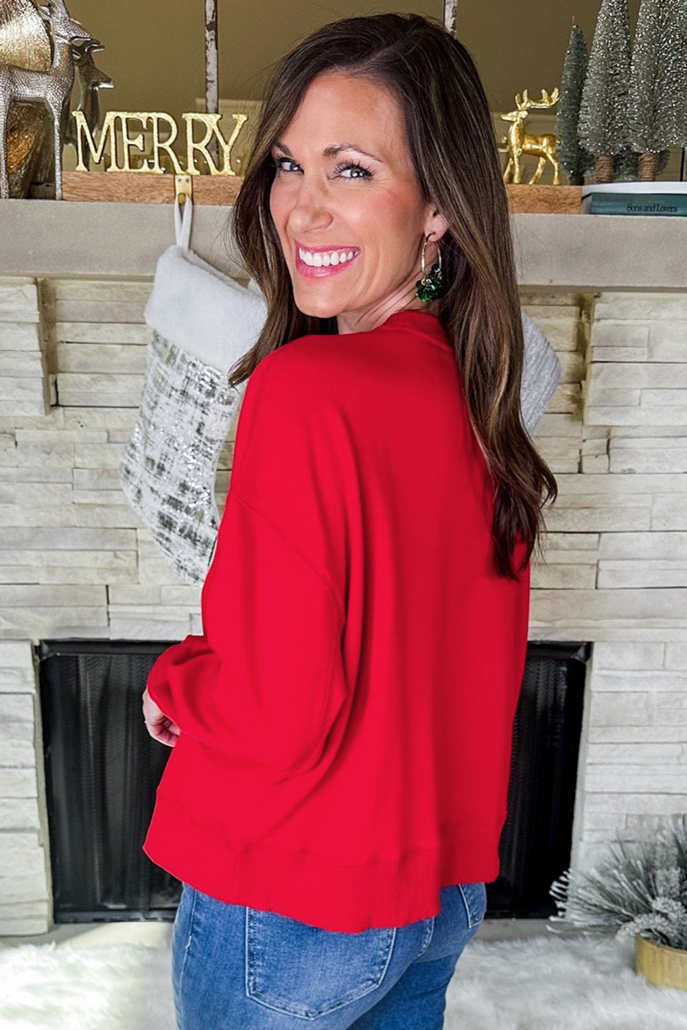 Red Merry Christmas Sweatshirt