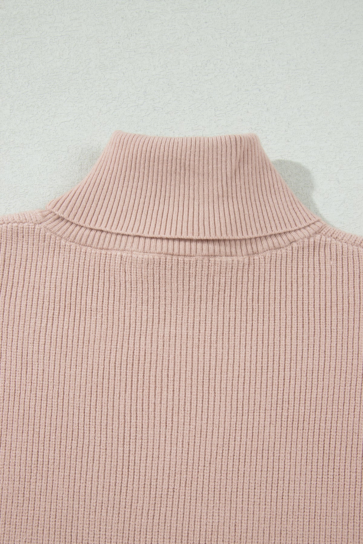 French Beige Split-Hem Sweater Vest