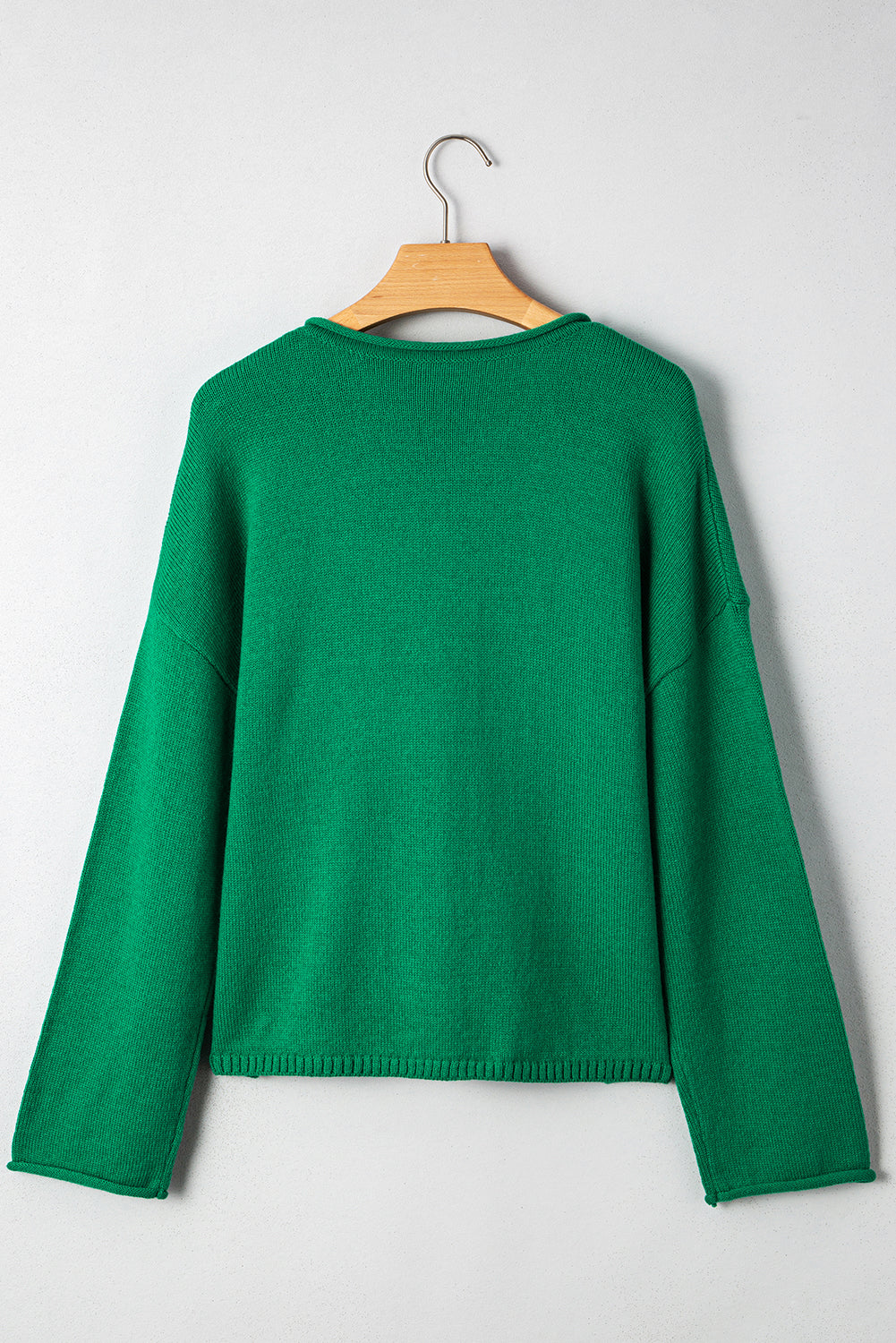 Solid Color Sweater Cardigan with Buttons