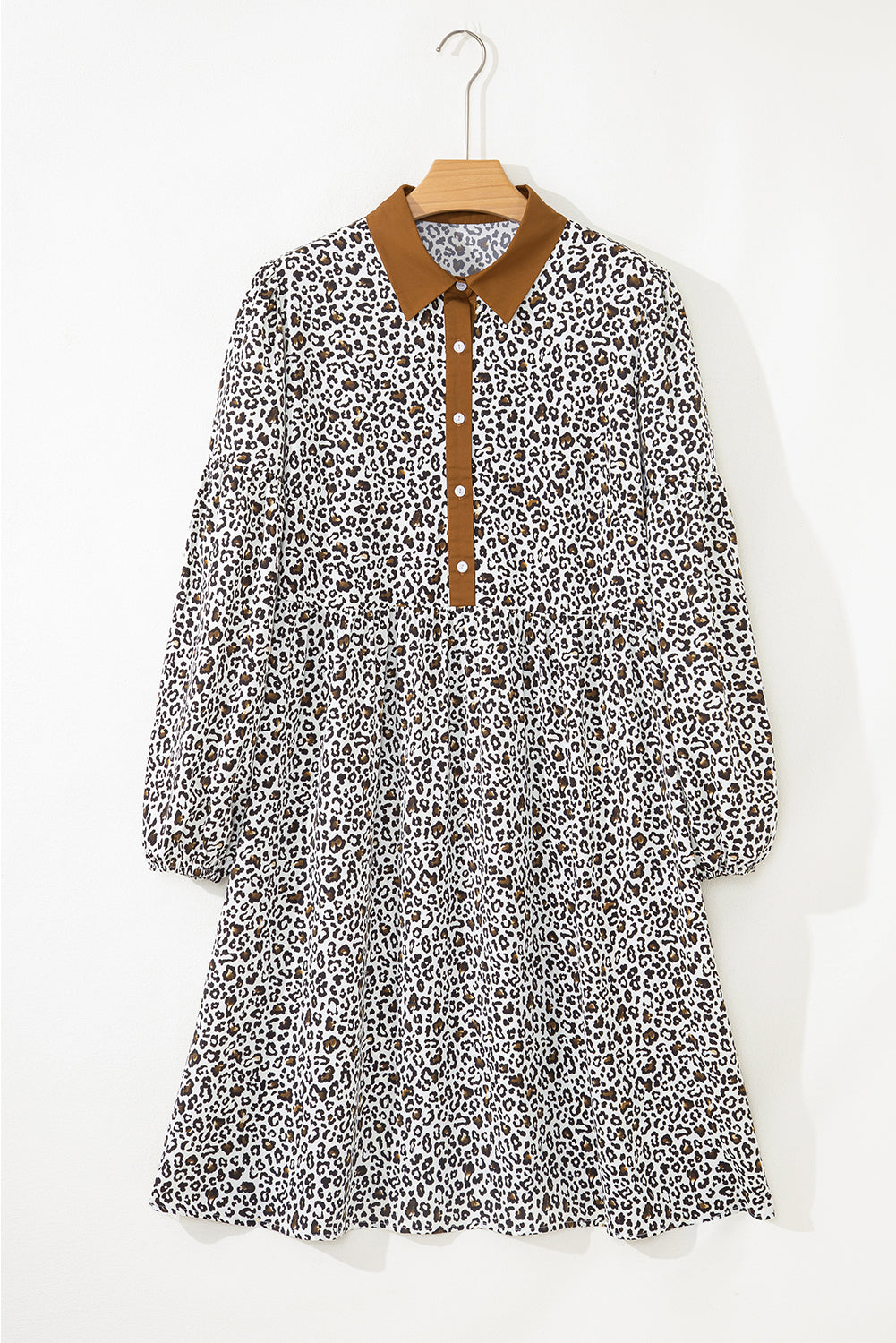 Plus Size Leopard Print Mini Dress