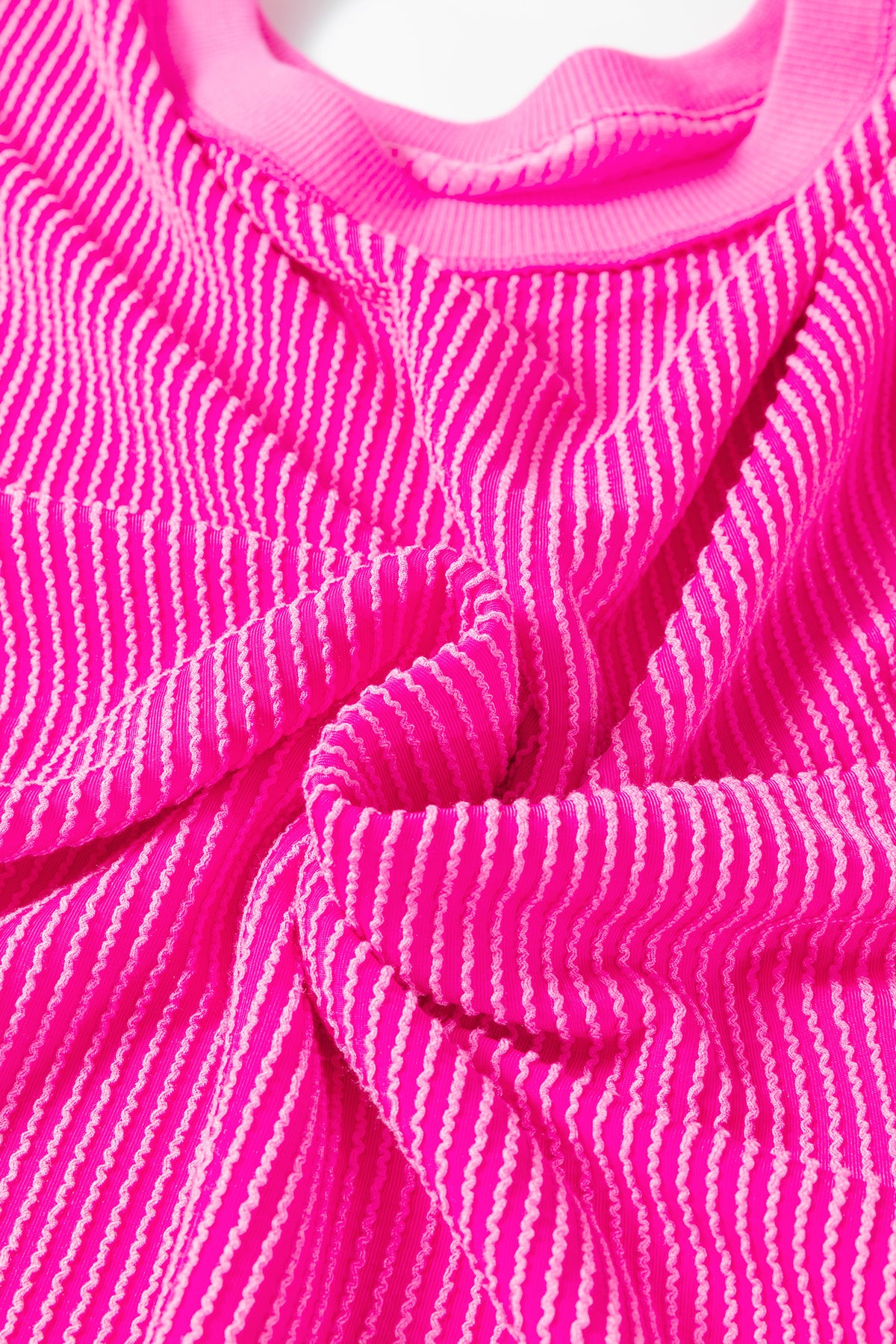 Plus Size Rose Red Twisted Rib Top