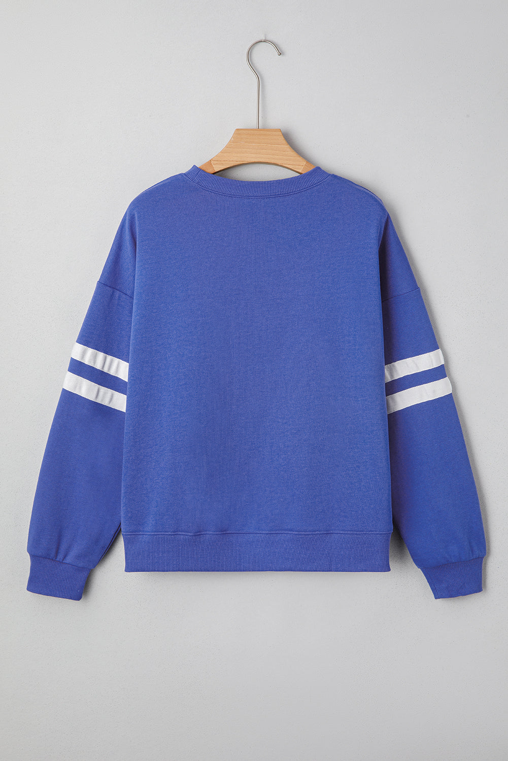 Tillandsia Purple Varsity Striped Sweatshirt