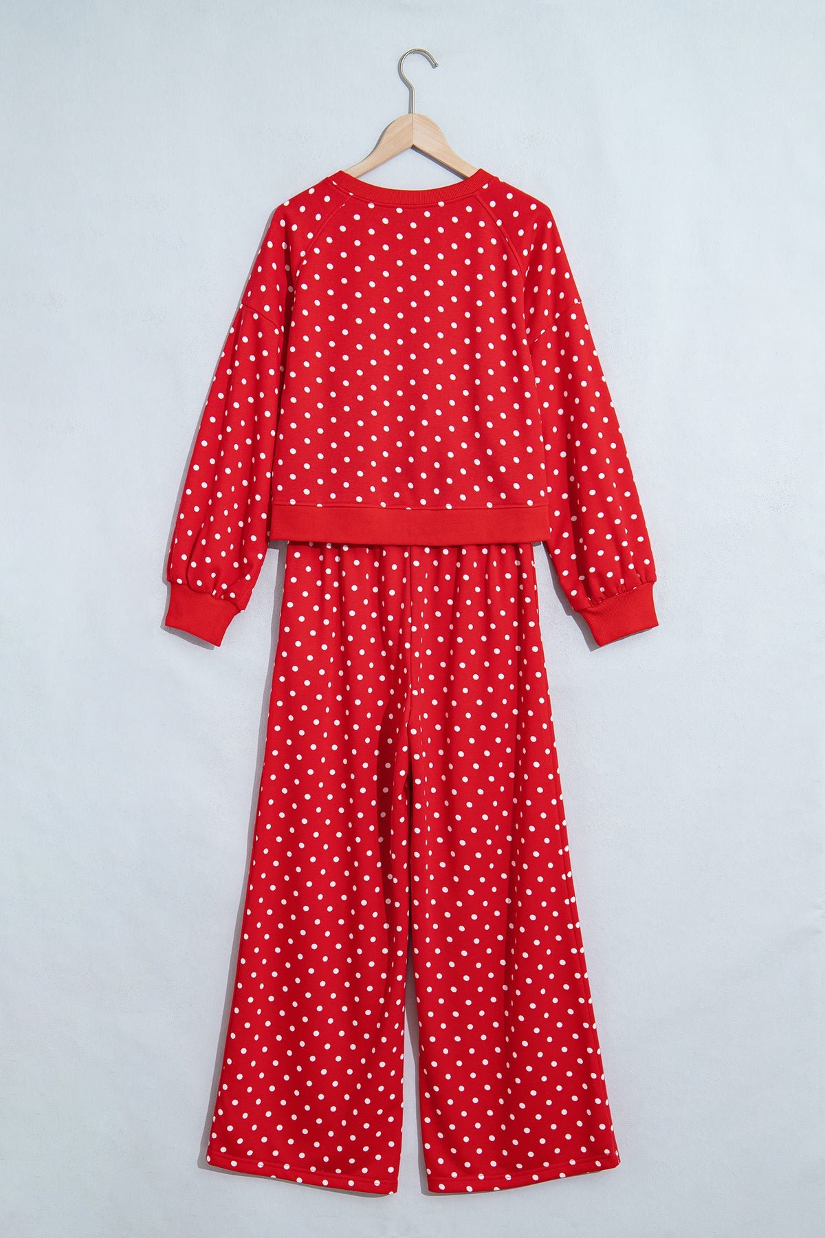 Polka Dot Wide-Leg Pant Set