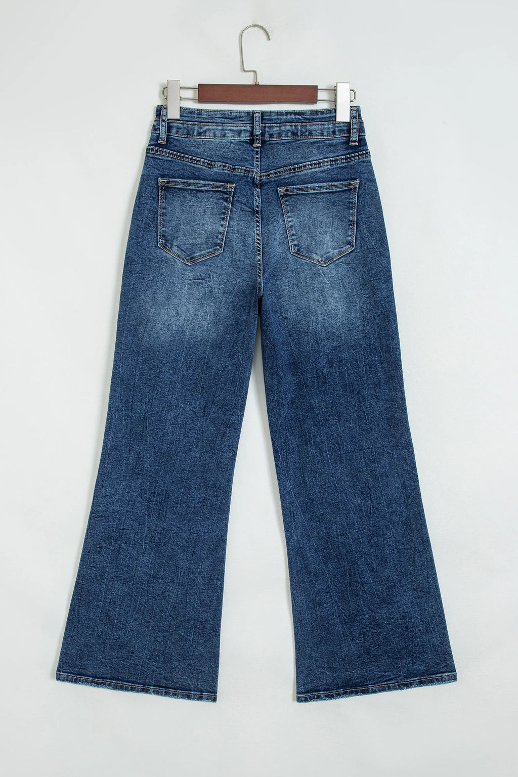 Acid Wash Denim High Waist Flare Jeans