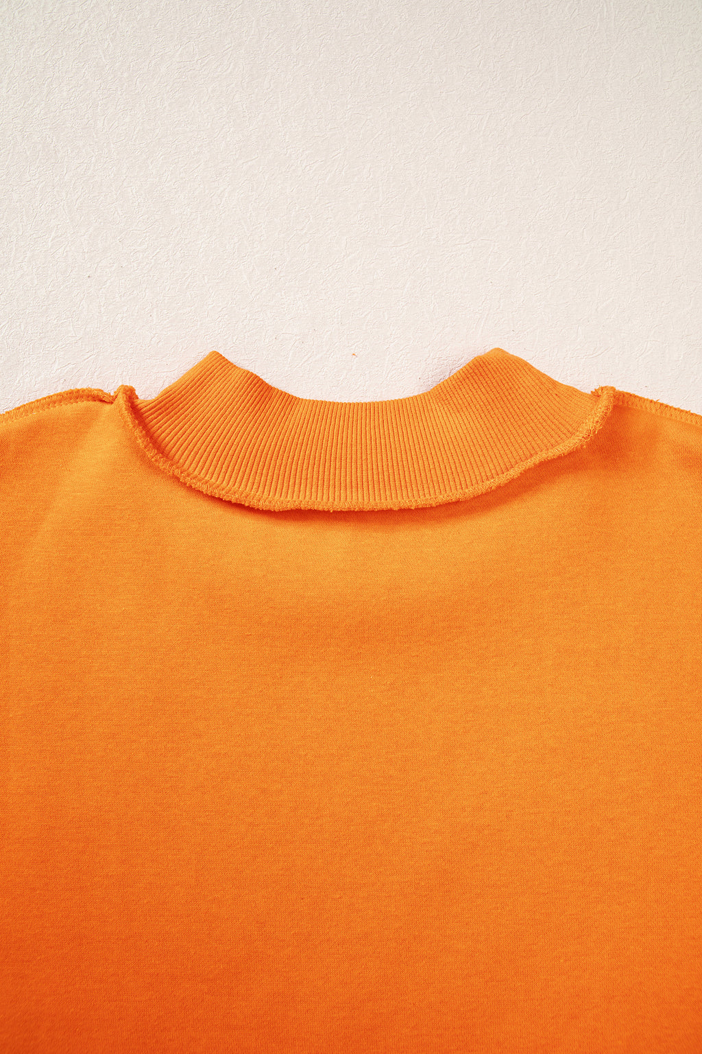 Coffee PRAY Polka Dot Embroidered Mock Neck Sweatshirt