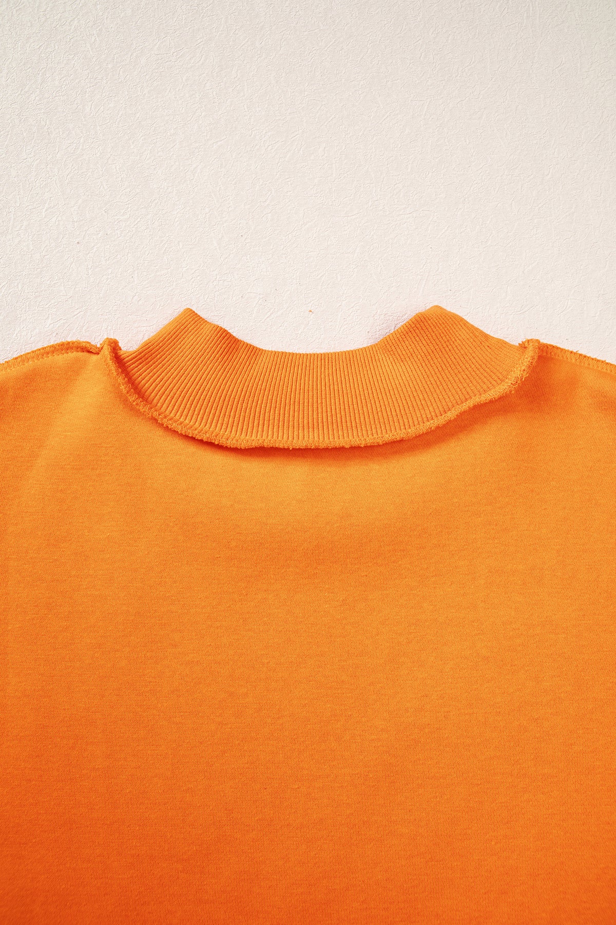 Coffee PRAY Polka Dot Embroidered Mock Neck Sweatshirt