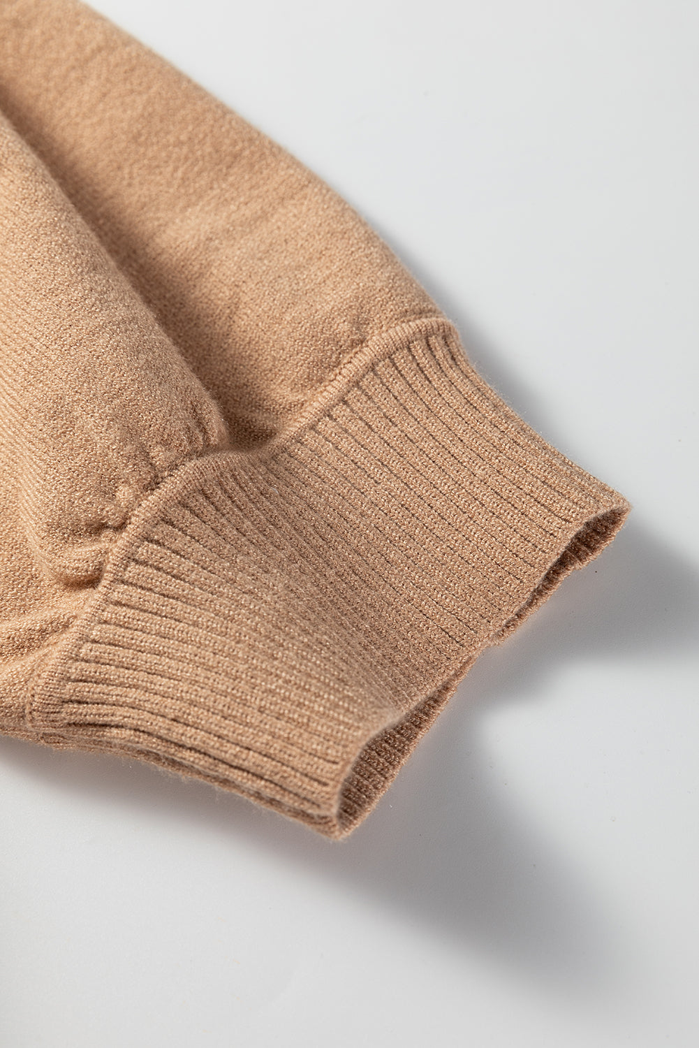 Beige Sweater with Short Sleeves