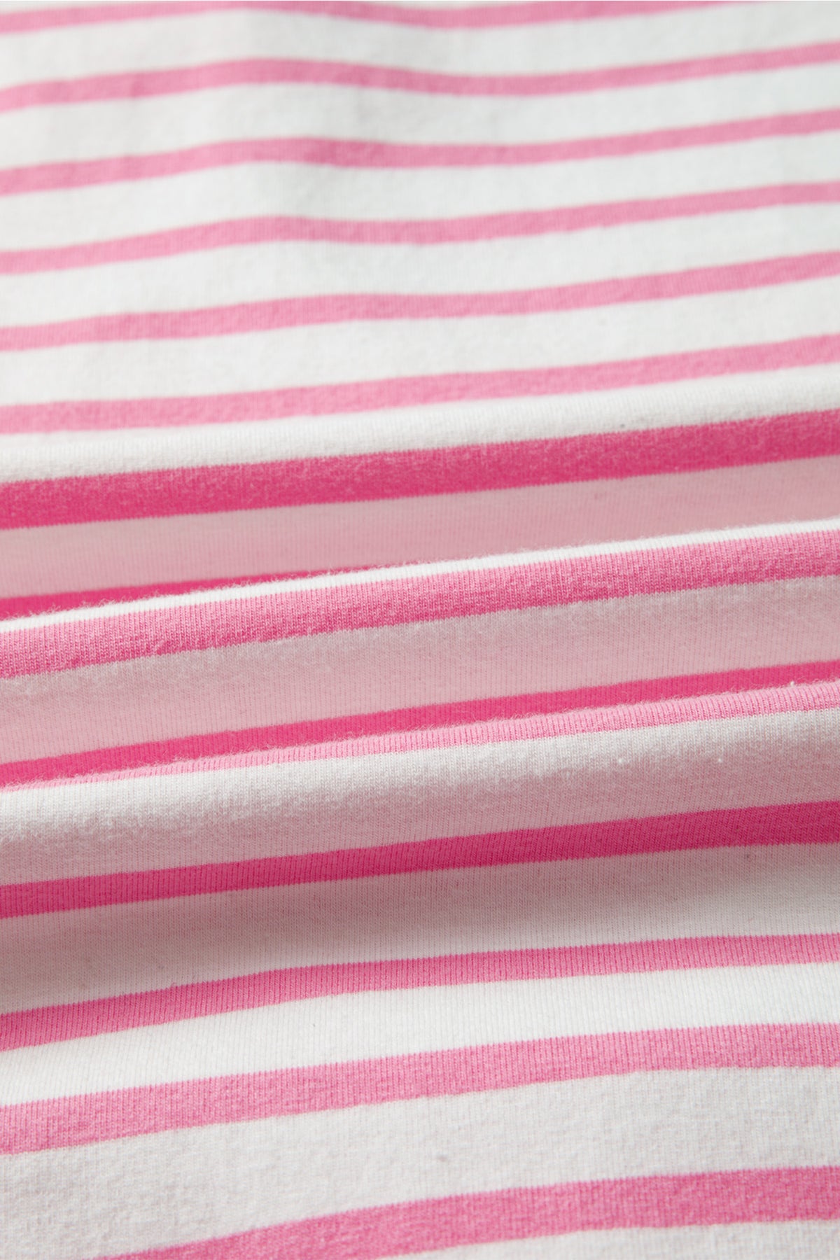 Pink Stripe Half Placket High Low Short-Sleeve Top