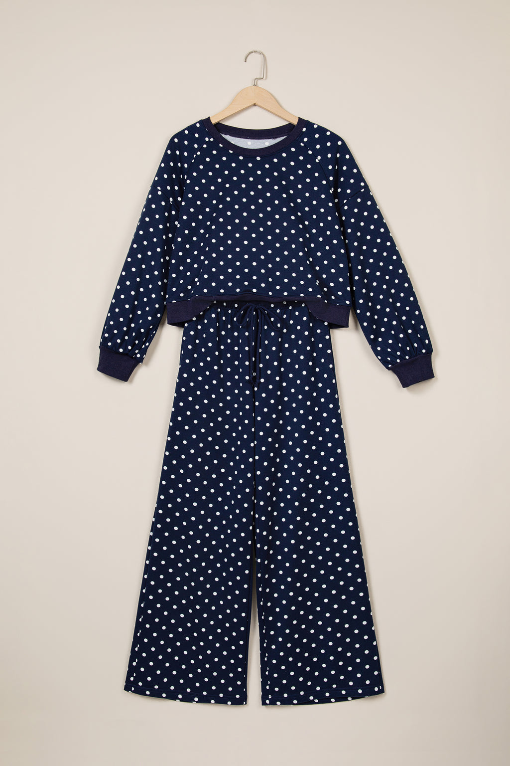 Polka Dot Wide-Leg Pant Set