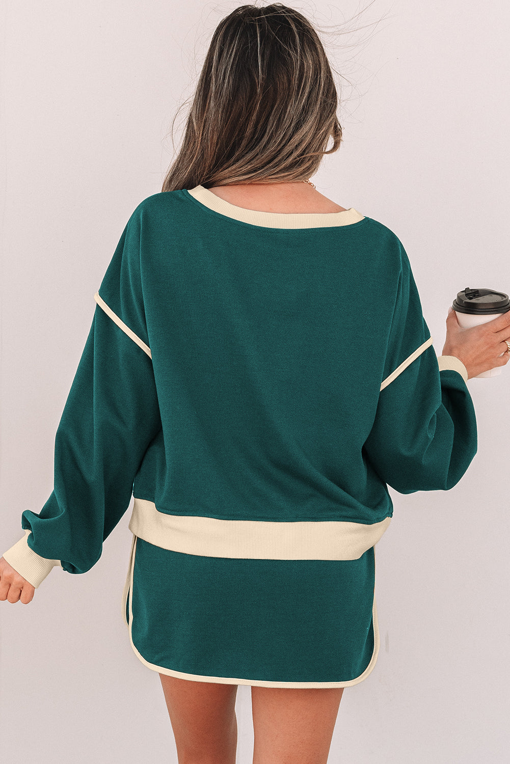 Evergreen Contrast Skort Set