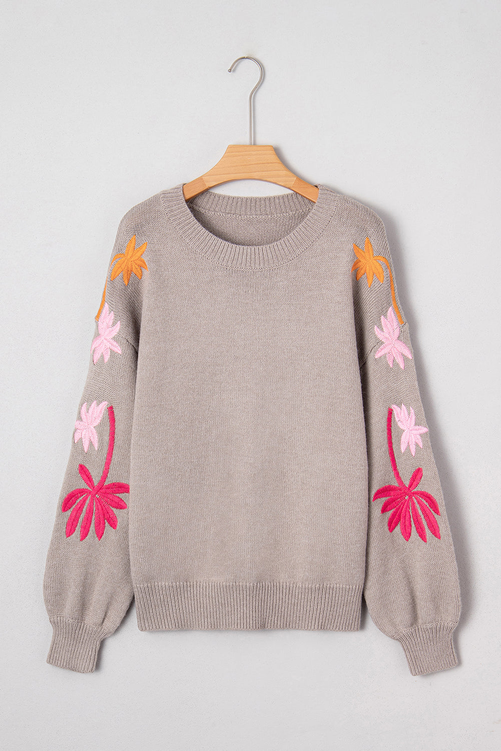 Floral Sleeve Sweater
