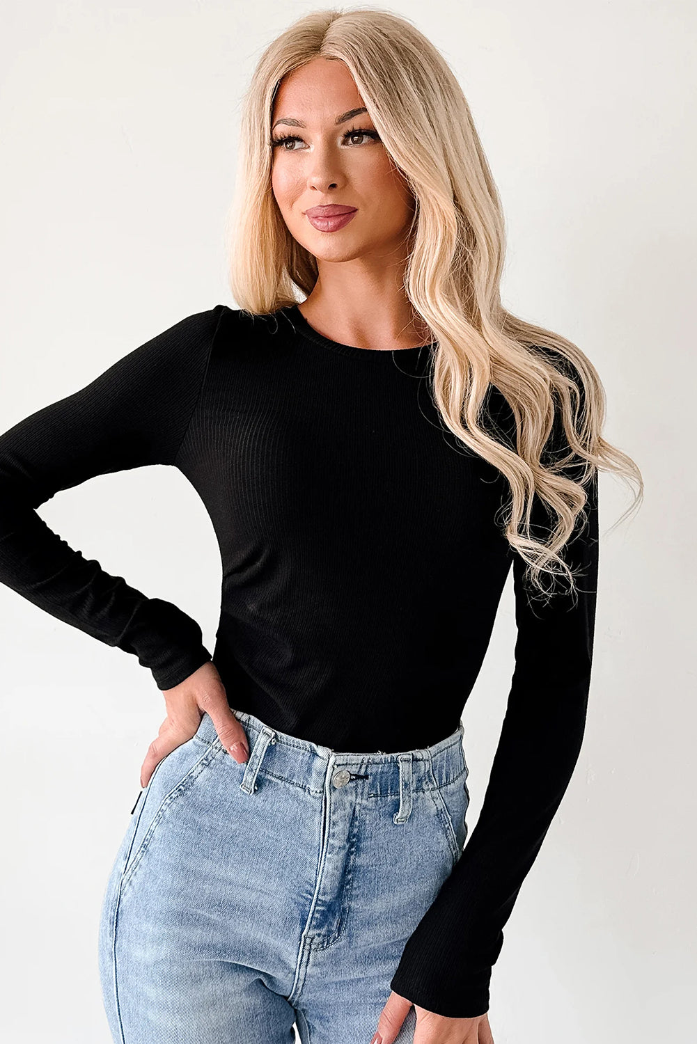 Black Long Sleeve Bodysuit