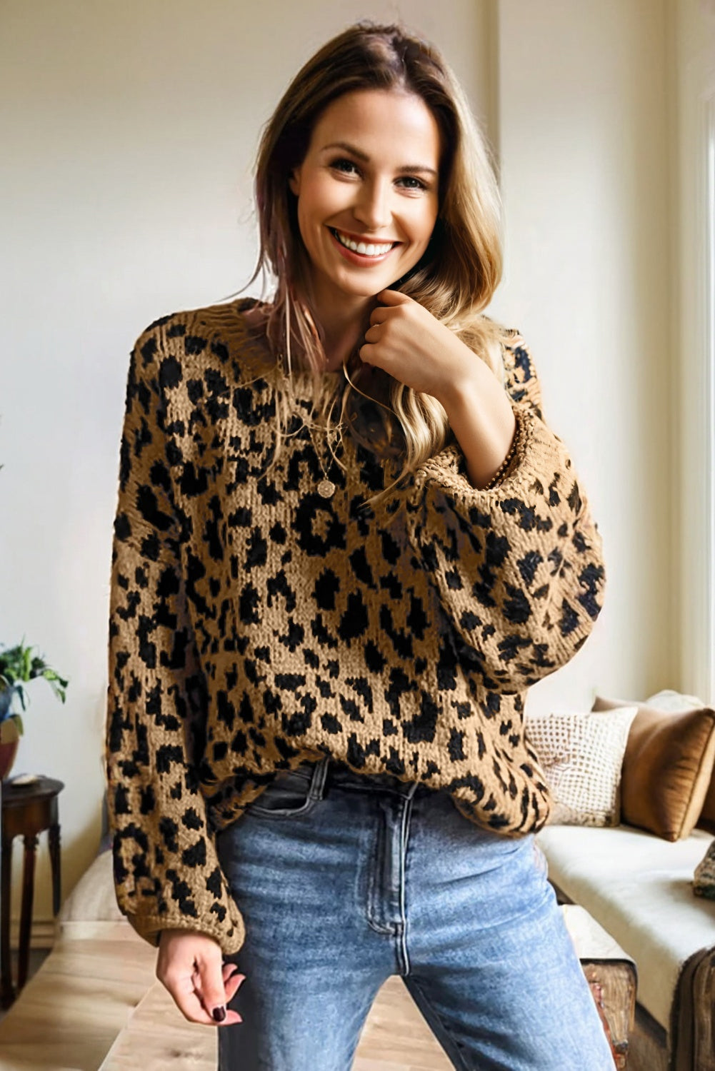 Leopard Print Sweater