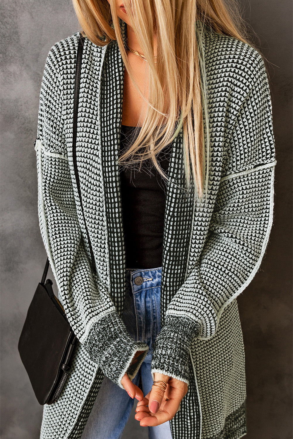Long Open Front Cardigan