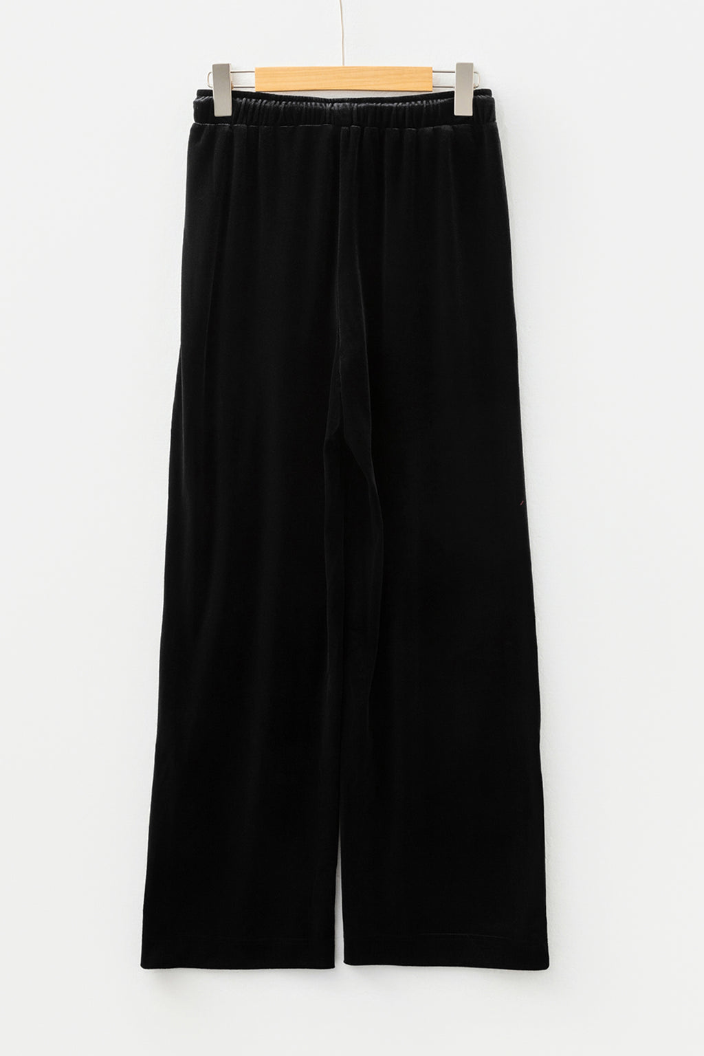 Black Velvet Drawstring Pants