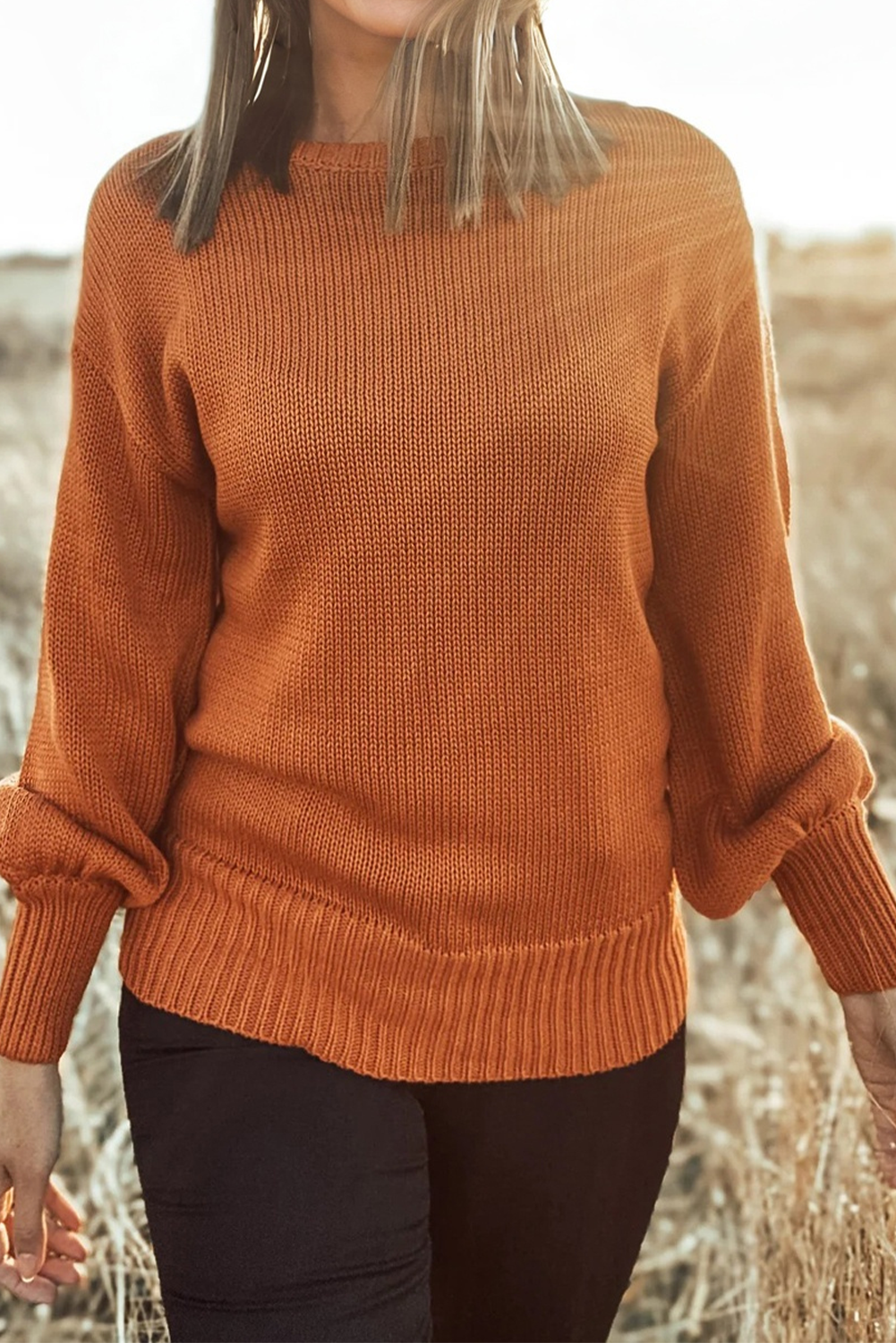 Gold Flame Drop-Shoulder Sweater