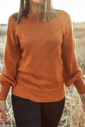 Gold Flame Drop-Shoulder Sweater