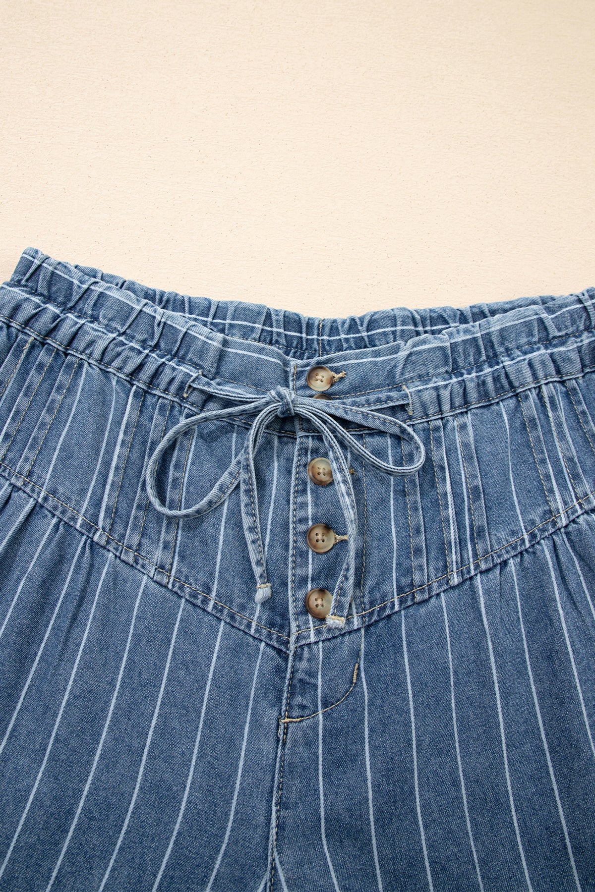 Sky Stripe Wide-Leg Jeans