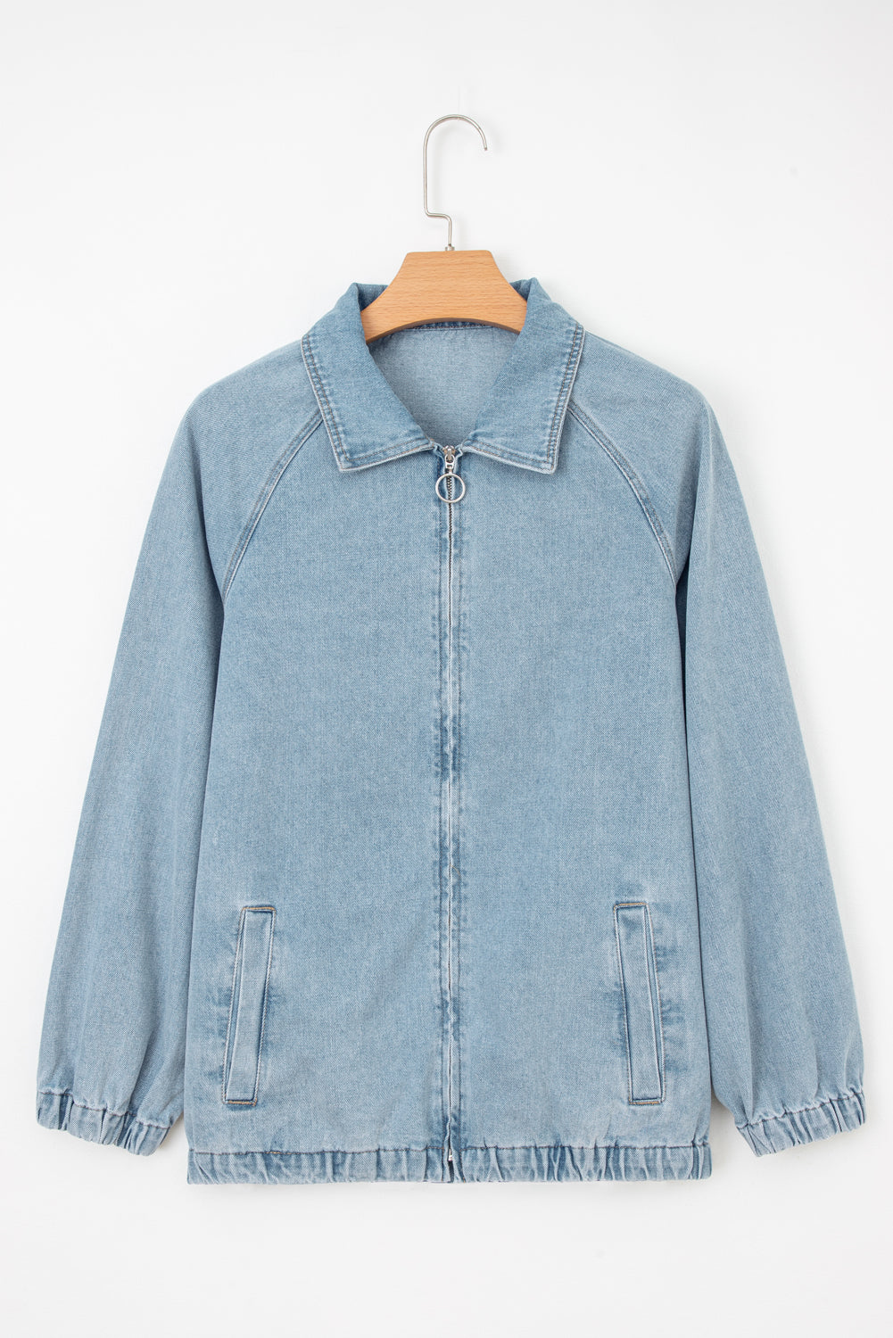 Myosotis Zip-Up Denim Jacket