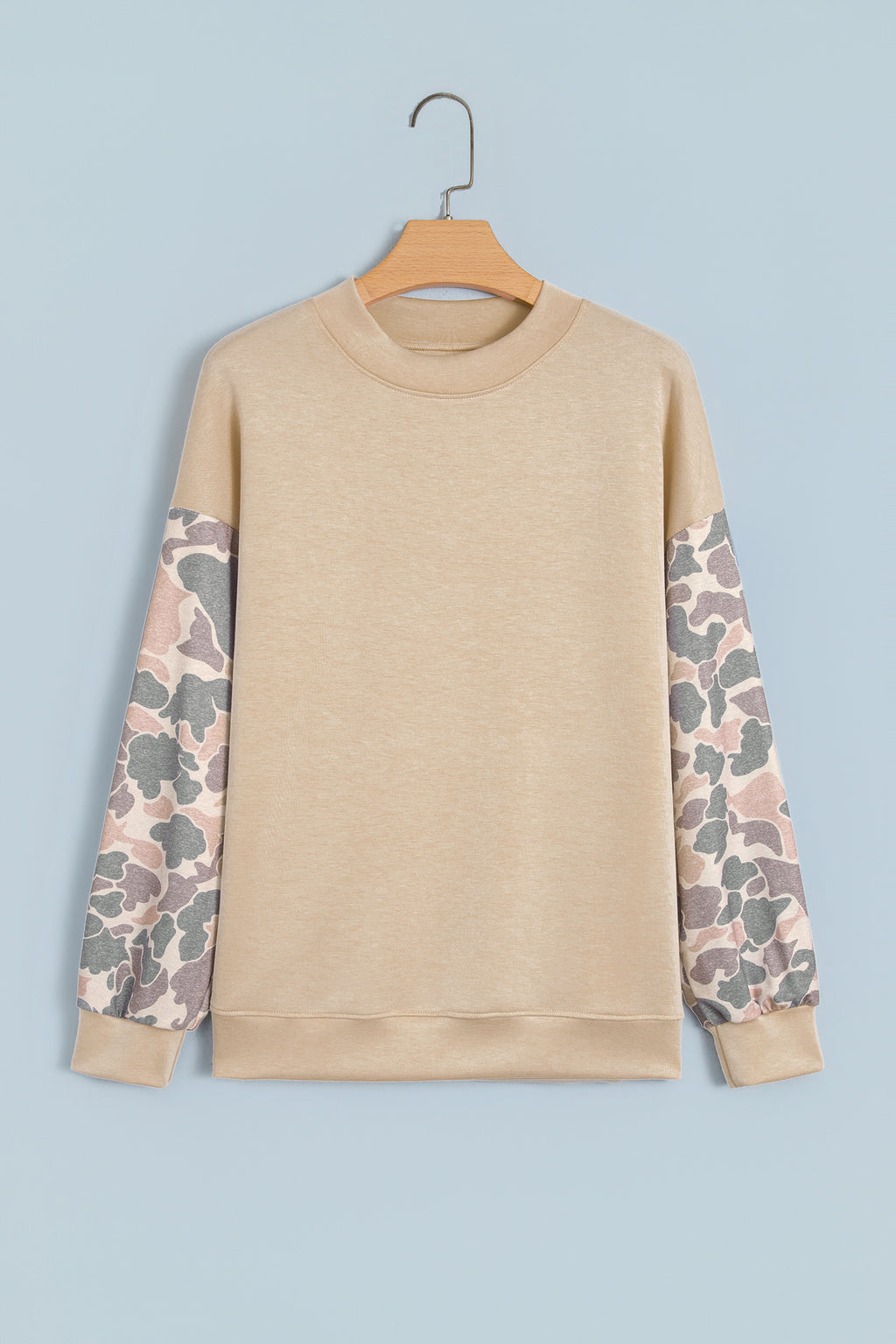 Camo Sleeve Crewneck Sweatshirt