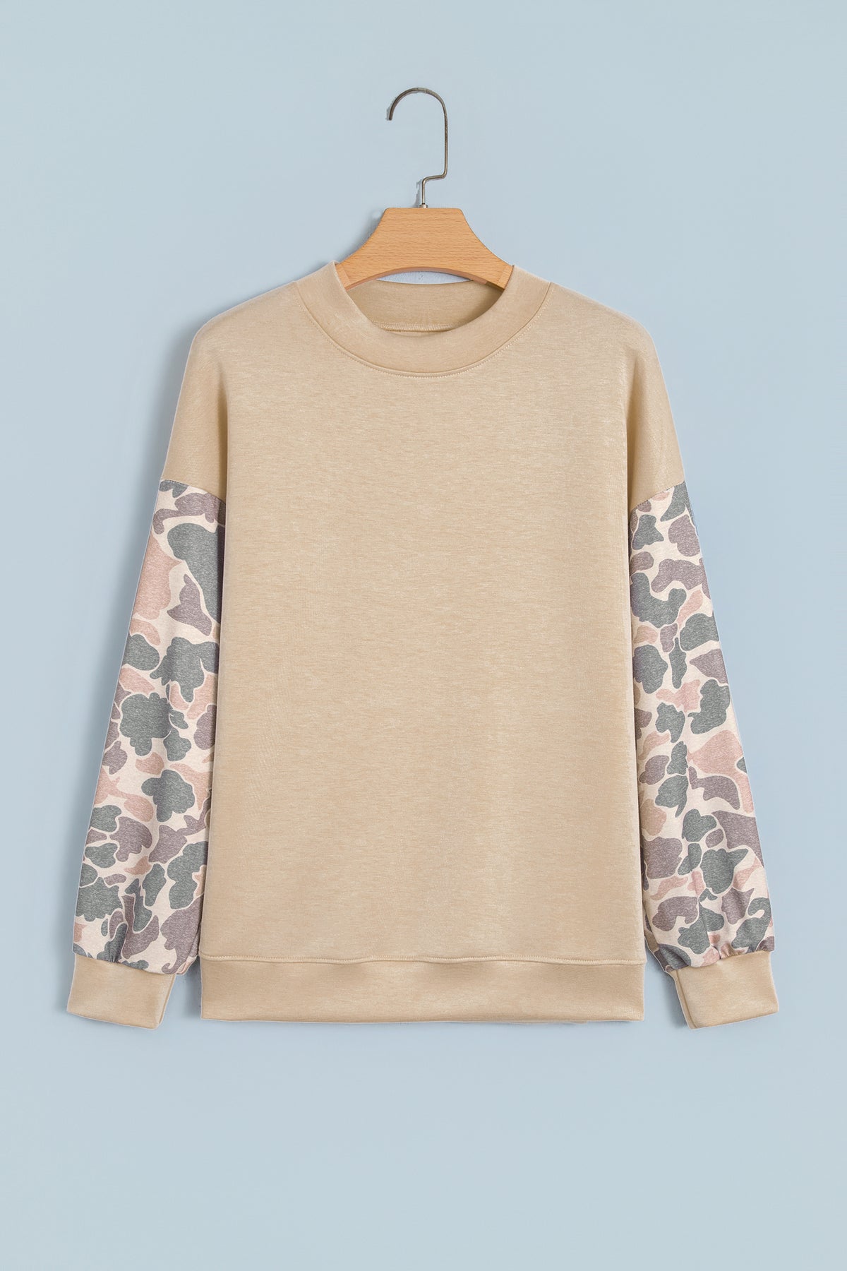 Camo Sleeve Crewneck Sweatshirt