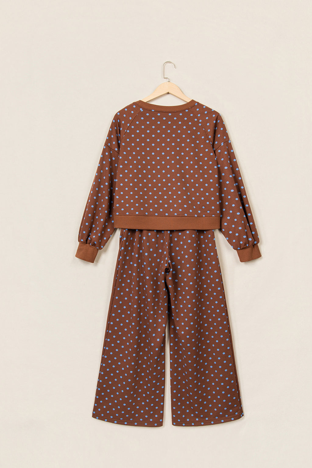 Polka Dot Wide-Leg Pant Set