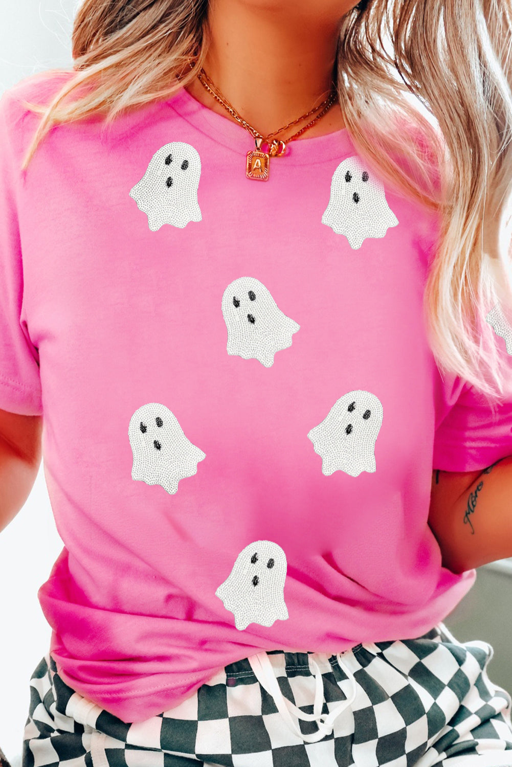Sequin Ghost Graphic Tee