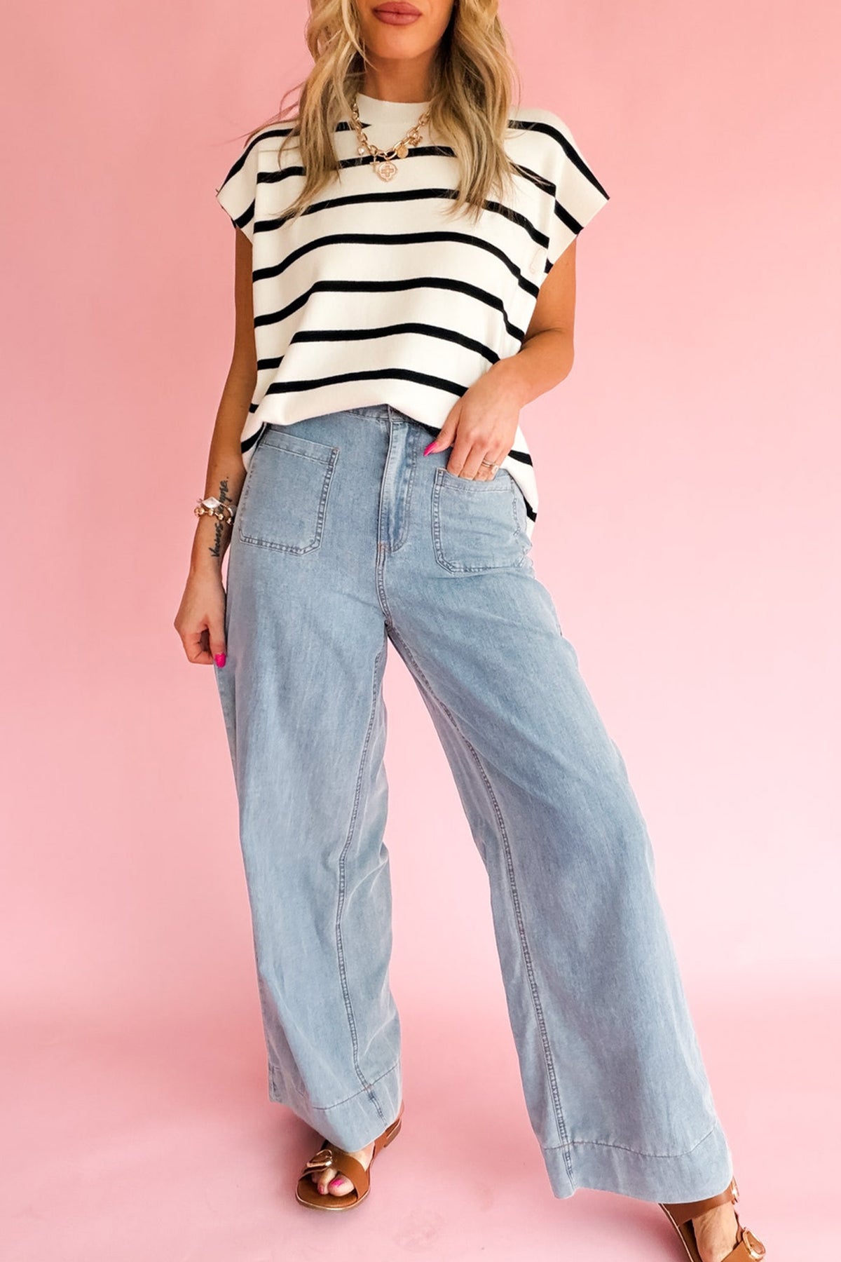 Beau Blue Pocket-Detail Jeans